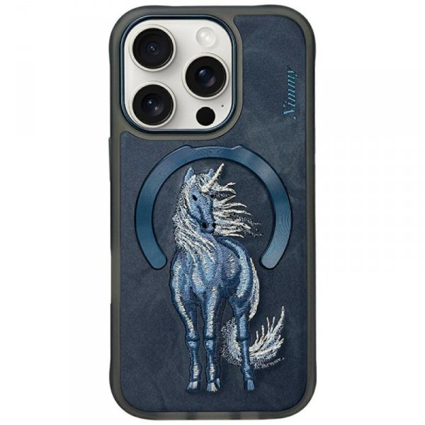 Etui Nimmy Magnetic Fantasy Animal       MagSafe do iPhone 16 Pro Max niebieski