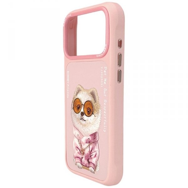 Etui Nimmy Glasses Cool Dog do iPhone 17 Pro Max różowy