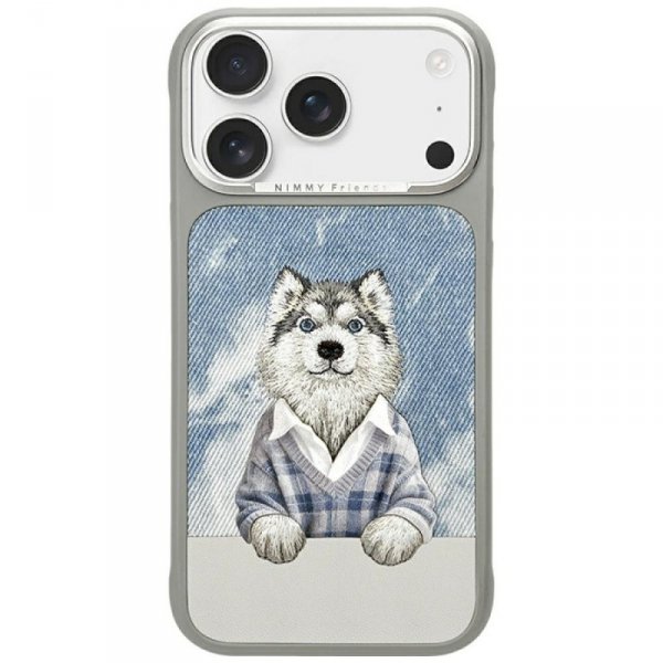 Etui Nimmy Gentle Pets Series Dog        MagSafe do iPhone 17 Pro szary