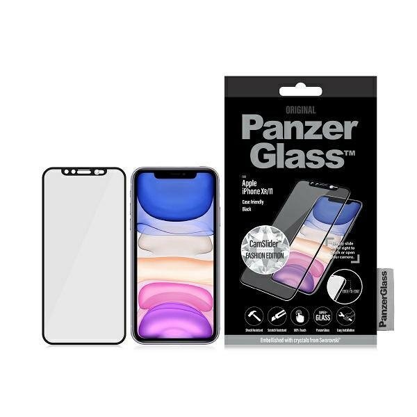 PanzerGlass E2E Super+ iPhone Xr/11Case Friendly Swarovsky CamSlider czarny/black