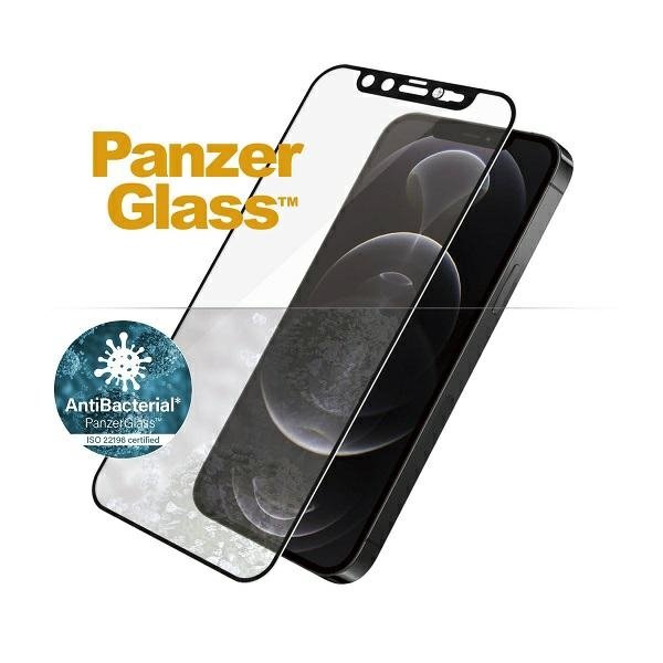 PanzerGlass E2E Microfracture iPhone 12 /12 Pro 6,1&quot; CamSlider Swarovsky Case Friendly AntiBacterial czarny/black