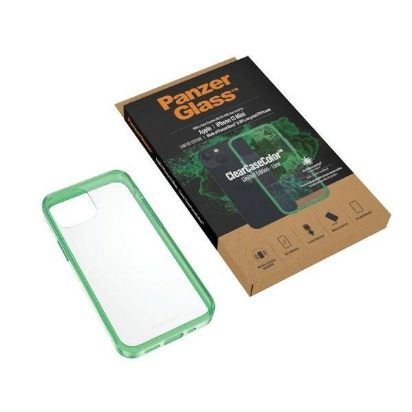 PanzerGlass ClearCase iPhone 13 Mini 5.4&quot; Antibacterial Military grade Lime 0329