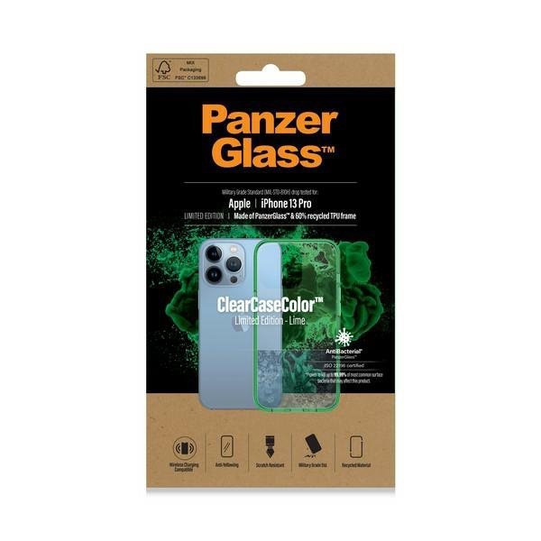 PanzerGlass ClearCase iPhone 13 Pro 6.1&quot; Antibacterial Military grade Lime 0339