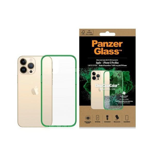 PanzerGlass ClearCase iPhone 13 Pro Max6.7&quot; Antibacterial Military grade Lime 0344