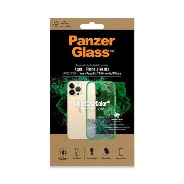 PanzerGlass ClearCase iPhone 13 Pro Max6.7&quot; Antibacterial Military grade Lime 0344