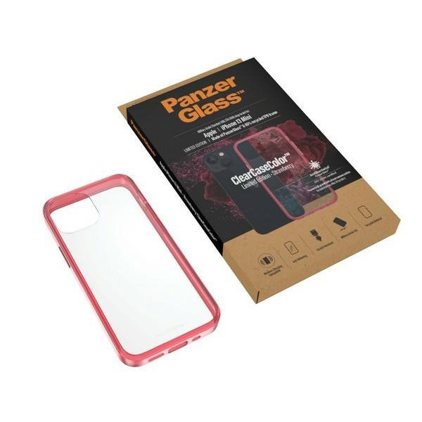 PanzerGlass ClearCase iPhone 13 Mini 5.4&quot; Antibacterial Military grade Strawberry 0330