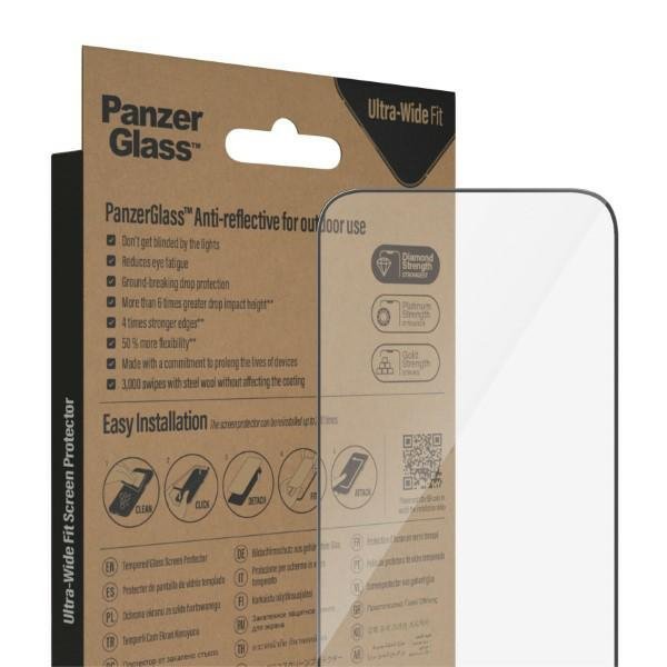 PanzerGlass Ultra-Wide Fit iPhone 14 Pro Max 6,7&quot; Screen Protection Anti-reflective Antibacterial Easy Aligner Included 279