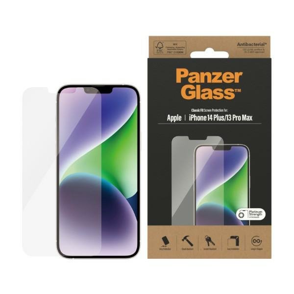 PanzerGlass Classic Fit iPhone 14 Plus / 13 Pro Max 6,7&quot; Screen Protection Antibacterial 2769