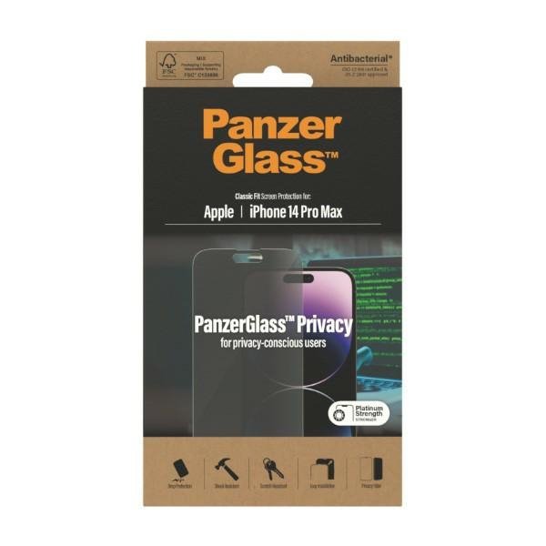 PanzerGlass Classic Fit iPhone 14 Pro Max 6,7&quot; Privacy Screen Protection Antibacterial P2770