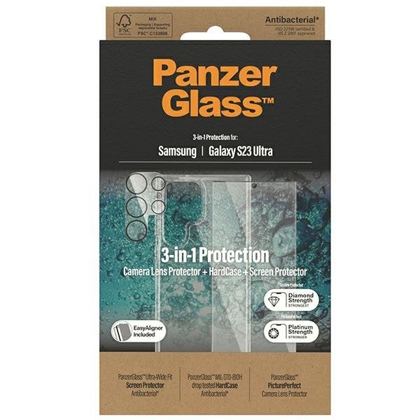 PanzerGlass Bundle 3in1 Sam S23 UltraS918 Hardcase + Screen Protector + Camera Lens 0435+7317