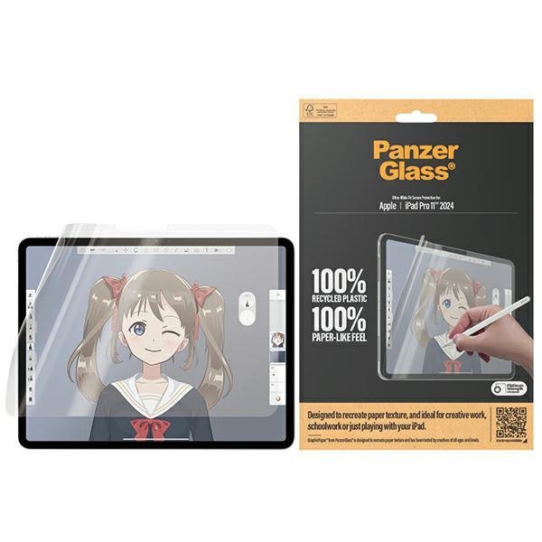 PanzerGlass GraphicPaper iPad Pro 202411&quot; Anti Glare, Case Friendly, Ultra-wide Fit 2832