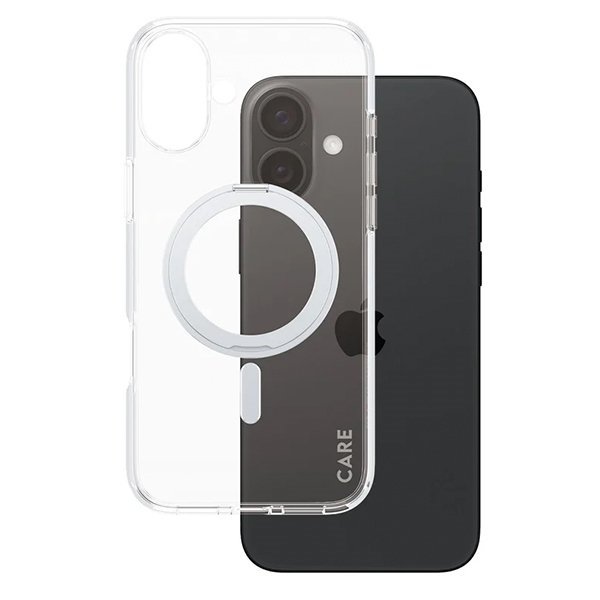 Etui CARE by PanzerGlass Feature         Kickstand Case iPhone 16 Plus 6.7&quot; srebrny/silver MagSafe 1327