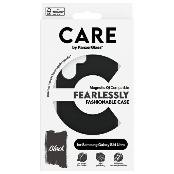 Etui CARE by PanzerGlass Fashion QI Case Sam S24 Ultra czarny/black 1168