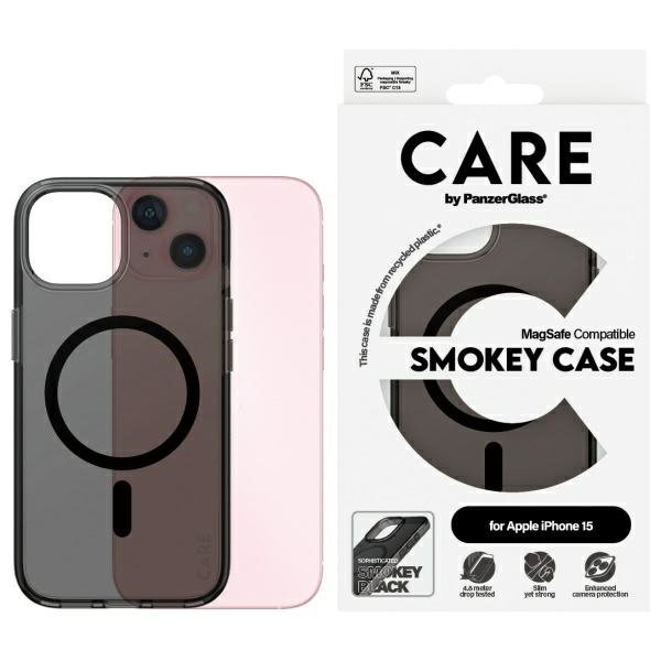 Etui CARE by PanzerGlass Flagship Case   iPhone 15 6.1" dymny/smokey MagSafe 1161
