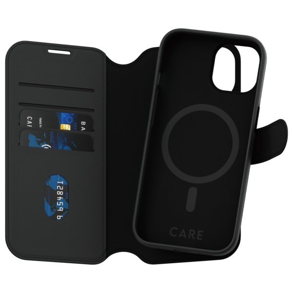 Etui CARE by PanzerGlass Feature Tango   2in1 Wallet iPhone 15 6.1&quot; MagSafe czarny/black 1159