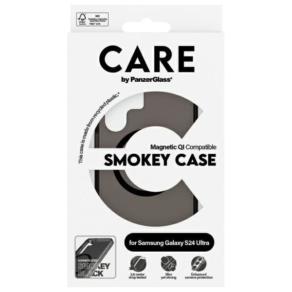 Etui CARE by PanzerGlass Flagship QI     Case Sam S24 Ultra dymny/smoke 1158