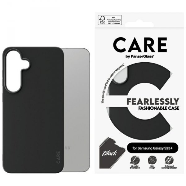 Etui CARE by PanzerGlass Fashion do      Samsung Galaxy S25+ czarny