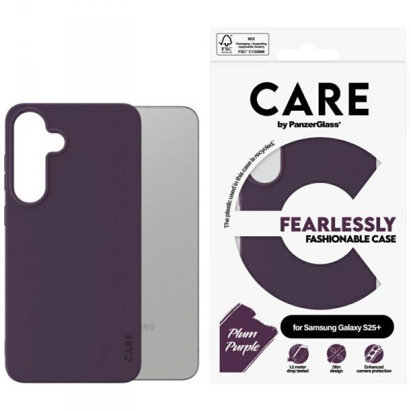 Etui CARE by PanzerGlass Fashion do      Samsung Galaxy S25+ fioletowy