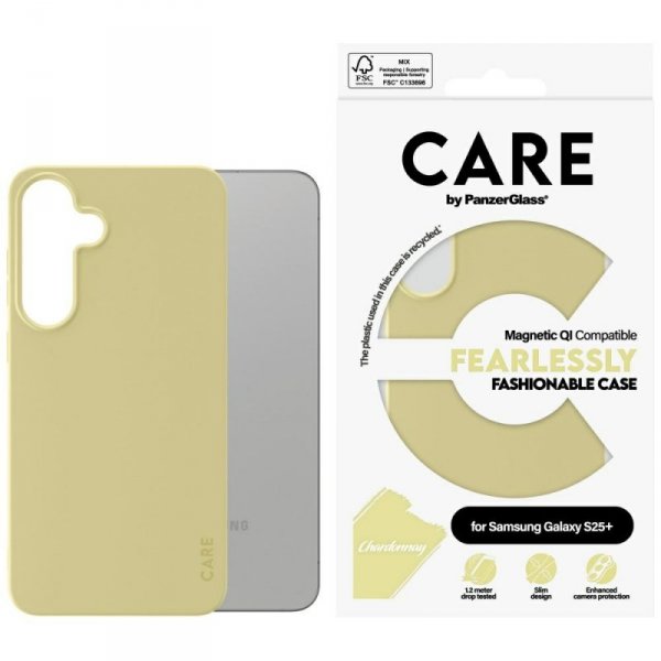 Etui CARE by PanzerGlass Fashion QI do   Samsung Galaxy S25+ chardonnay