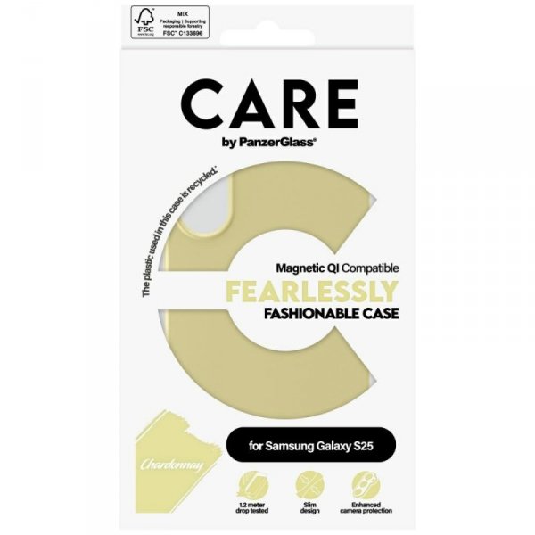 Etui CARE by PanzerGlass Fashion QI do   Samsung Galaxy S25 chardonnay