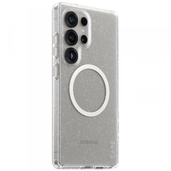 Etui CARE by PanzerGlass Flagship Urban  Combat StarLight White QI do Samsung Galaxy S25 Ultra przezroczysty