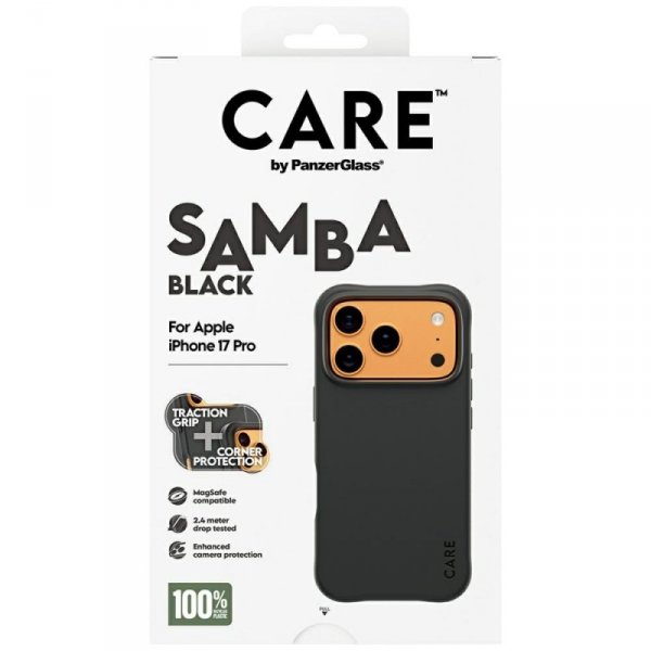 Etui CARE by PanzerGlass Fashionable     Samba MagSafe do iPhone 17 Pro czarny