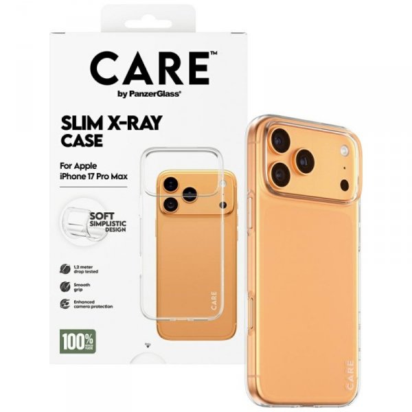 Etui CARE by PanzerGlass Fashionable     X-Ray Soft Basic do iPhone 17 Pro Max przezroczysty