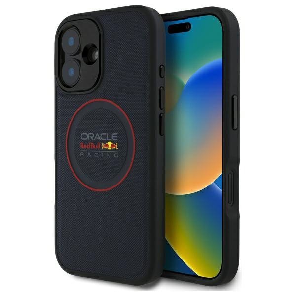 Red Bull RBHMP16M24PUILVR iPhone 16 Plus 6.7&quot; hardcase granatowy/navy Leather Red Ring MagSafe