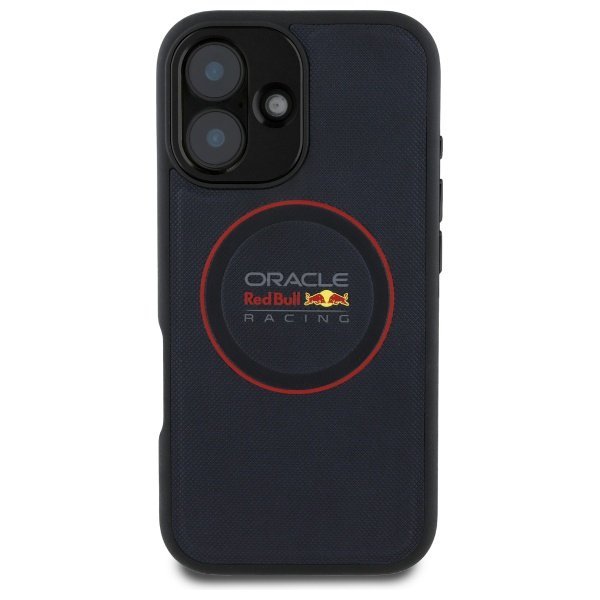 Red Bull RBHMP16M24PUILVR iPhone 16 Plus 6.7&quot; hardcase granatowy/navy Leather Red Ring MagSafe