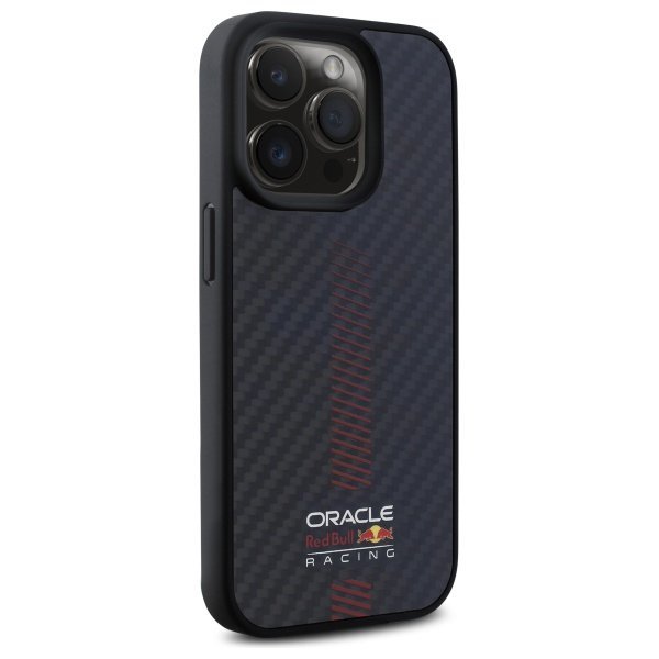 Red Bull RBHMP15L24CFGSMK iPhone 15 Pro  6.1&quot; hardcase czarny/black Carbon Fiber Power Bar MagSafe