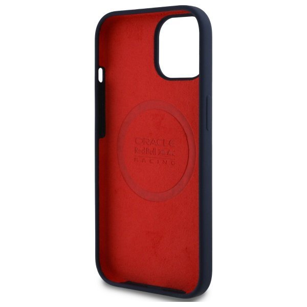 Red Bull RBHMP15S24SIILVR iPhone 15 6.1&quot; hardcase granatowy/navy Silicone Red Ring MagSafe