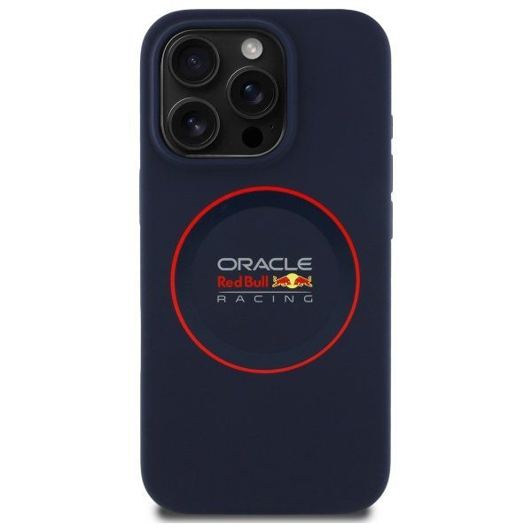 Red Bull RBHMP15L24SIILVR iPhone 15 Pro  6.1&quot; hardcase granatowy/navy Silicone Red Ring MagSafe