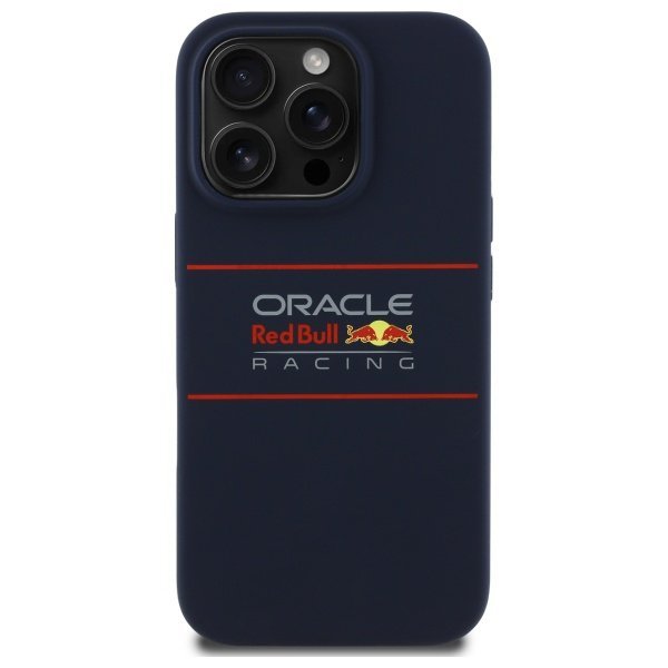 Red Bull RBHMP14L24SIHSRV iPhone 14 Pro  6.1&quot; hardcase granatowy/navy Silicone Horizontal Logo MagSafe