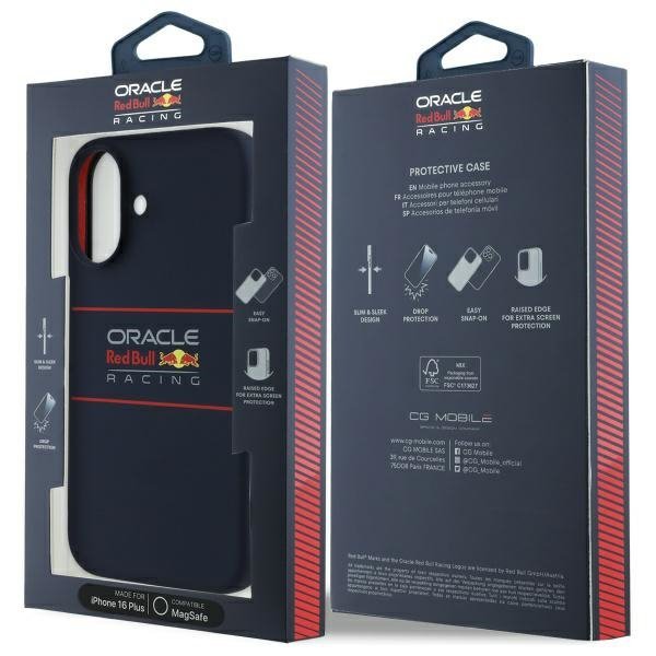 Red Bull RBHMP16M24SIHSRV iPhone 16 Plus 6.7&quot; hardcase granatowy/navy Silicone Horizontal Logo MagSafe