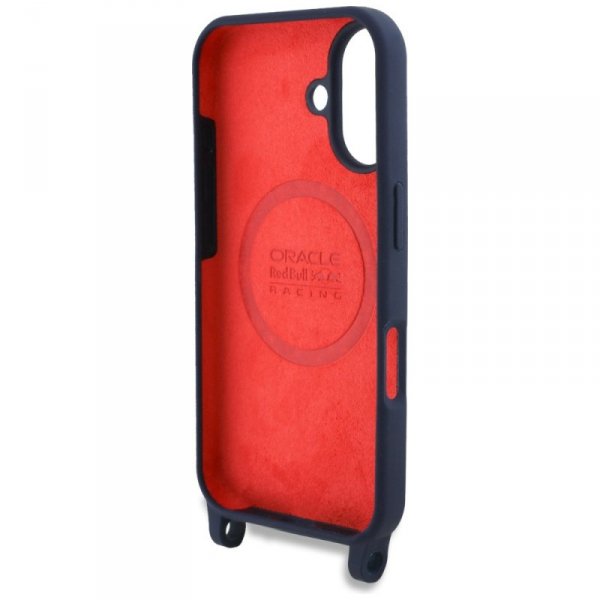 Red Bull RBHMP16S24SISOLRV iPhone 16     6.1" hardcase Silicone Strap and Vertical Logo MagSafe granatowy