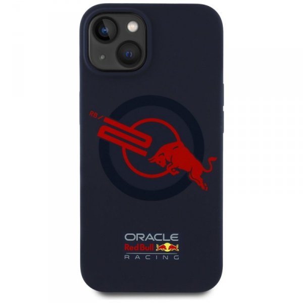 Etui Red Bull HC Silicone ORBR20 Logo    Red Lining do iPhone 15 MagSafe granatowy