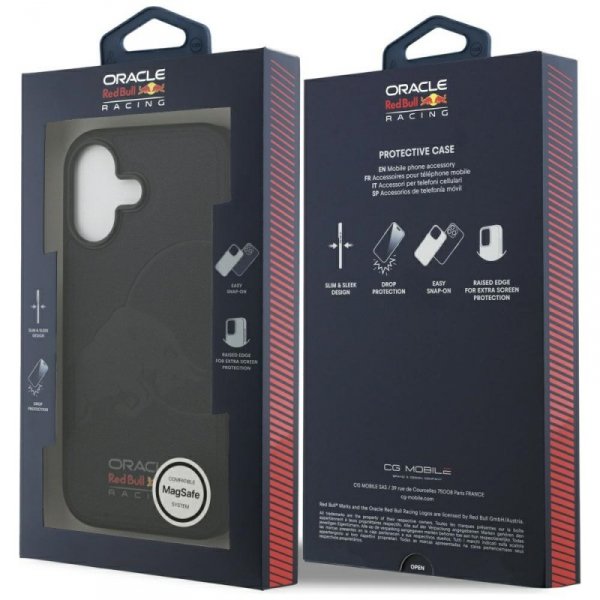 Etui Red Bull Meshed Debossed Bull       MagSafe do iPhone 17 granatowy