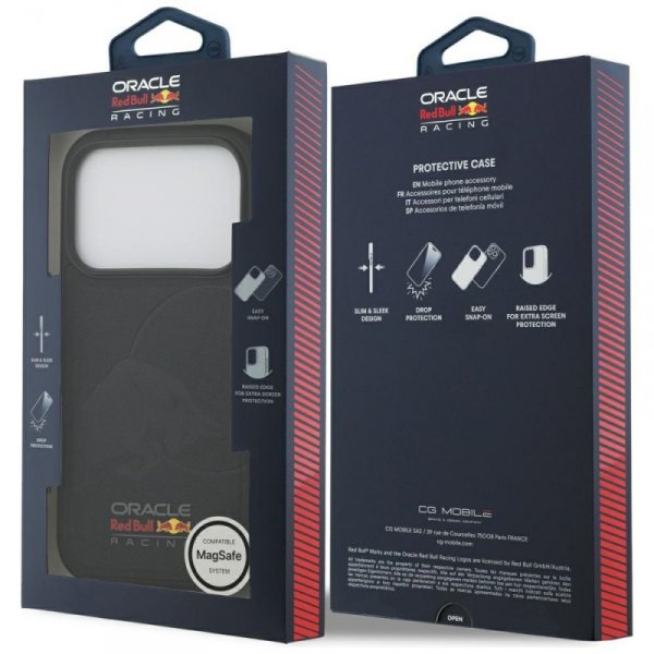Etui Red Bull Meshed Debossed Bull       MagSafe do iPhone 17 Pro granatowy