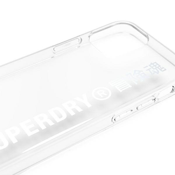 SuperDry Snap iPhone 12 mini Clear Case srebrny/silver 42590