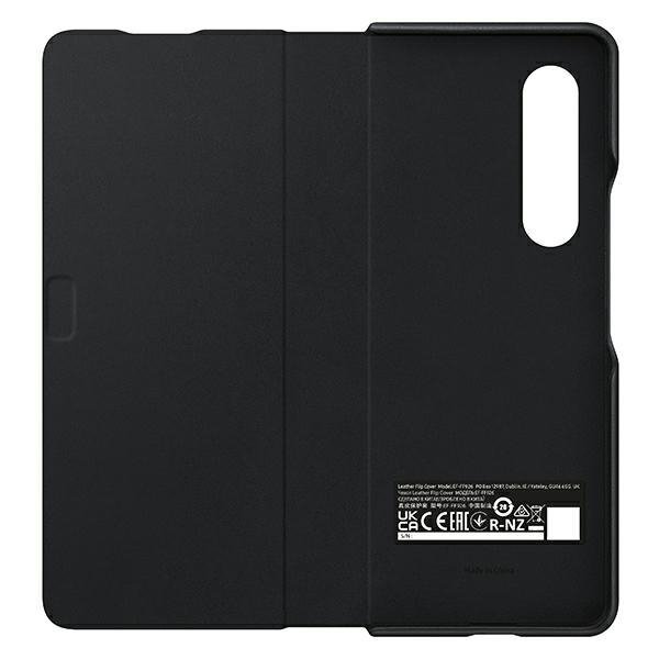 Etui Samsung EF-FF926LBEGWW Z Fold 3czarny/black Leather Flip Cover