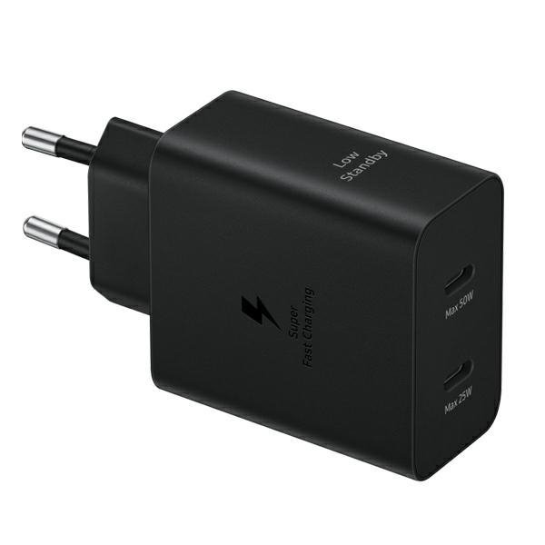 Ładowarka sieciowa. Samsung EP-T5020XBEGEU PD 50W+ kabel USB-C/USB-C 5A 1.8m Super Fast Charge czarny/black