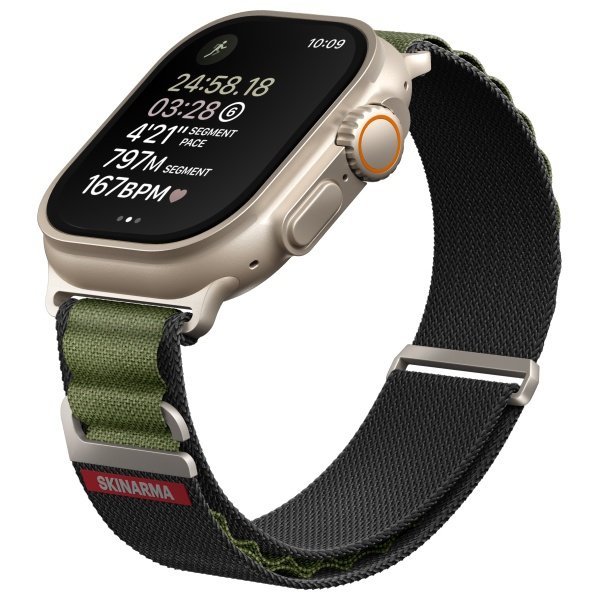 Skinarma pasek Kobu Apple Watch Ultra    49/46/45/44mm oliwkowy/olive