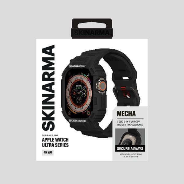 Skinarma pasek+etui Mecha 2in1 Apple     Watch 49mm czarny/black
