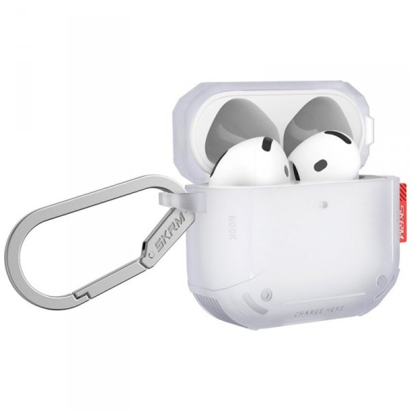 Etui Skinarma Mecha CE do AirPods 4      frost