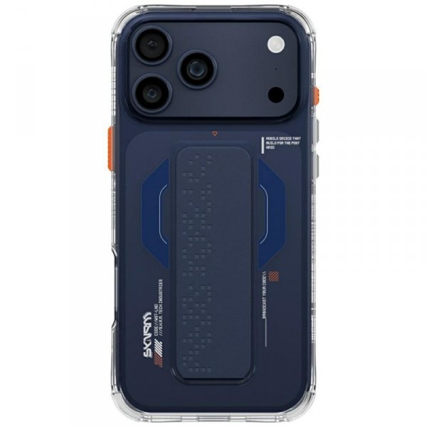 Etui Skinarma Haxa do iPhone 17 Pro Max  Magnetic Charging + Grip Stand niebieski