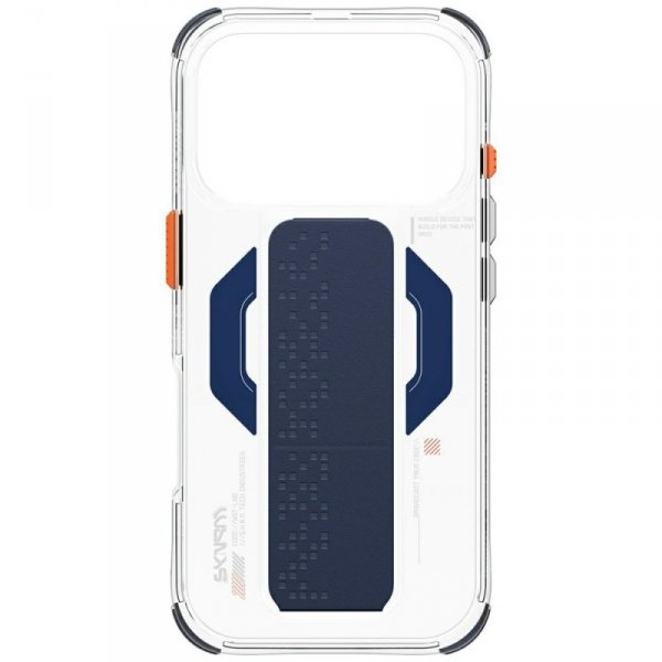 Etui Skinarma Haxa do iPhone 17 Pro      Magnetic Charging + Grip Stand niebieski