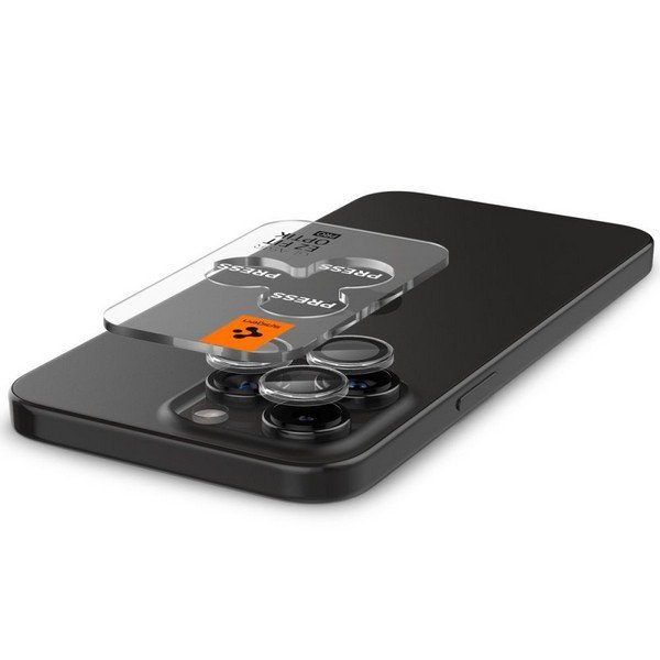 Spigen Optik.Tr Camera iPhone 15 Pro/15Pro Max &quot;EZ FIT&quot; Lens 2szt./2pcs przezroczysty/crystal clear AGL06914