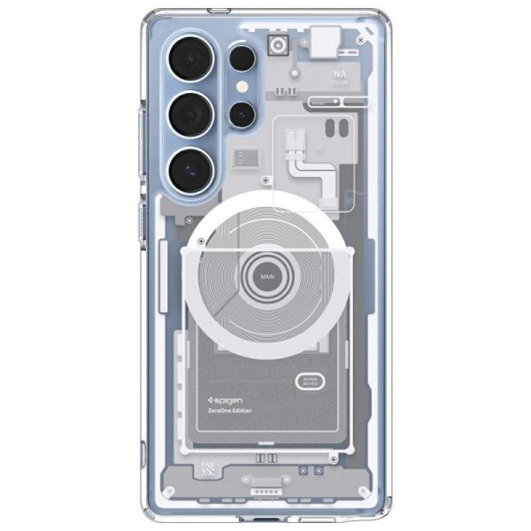 Etui Spigen Ultra Hybrid Mag MagSafe do  Samsung Galaxy S25 Ultra zero one biały