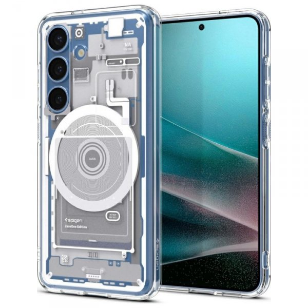 Etui Spigen Ultra Hybrid Mag MagSafe do  Samsung Galaxy S25 zero one biały