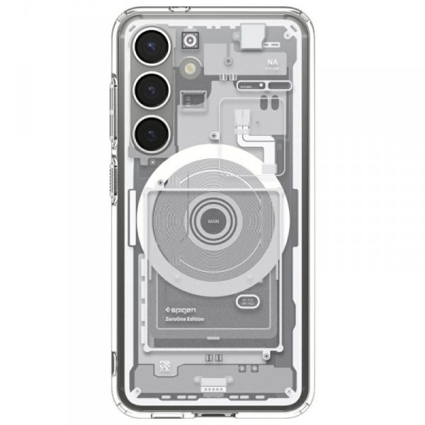 Etui Spigen Ultra Hybrid Mag MagSafe do  Samsung Galaxy S25 zero one biały